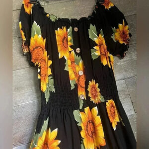 Cute Ace Fashion Women’s Sunflower Maxi Dress